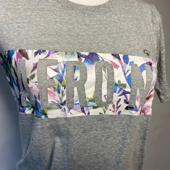 NWT AEROPOSTALE Women Graphic Tropical Logo "AERO NY" Tee Short sleeve Top - Picture 3 of 6